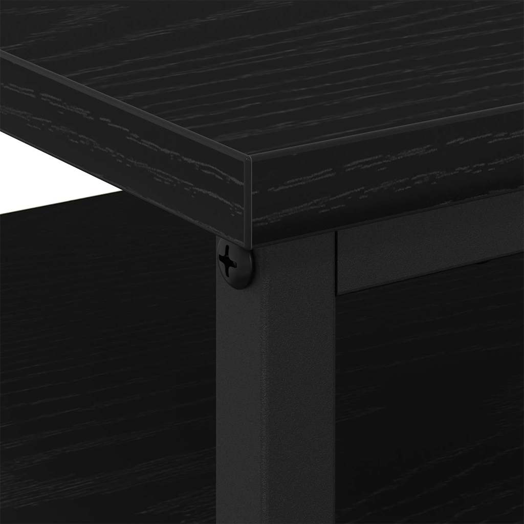 Natskab 2 pcs Sort eg 34 x 35,5 x 50 cm Konstrueret træ