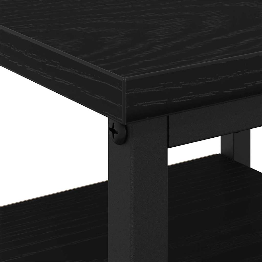 Natskab 2 pcs Sort eg 34 x 36 x 50 cm Konstrueret træ
