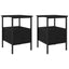 Natskab 2 pcs Sort eg 34 x 36 x 50 cm Konstrueret træ