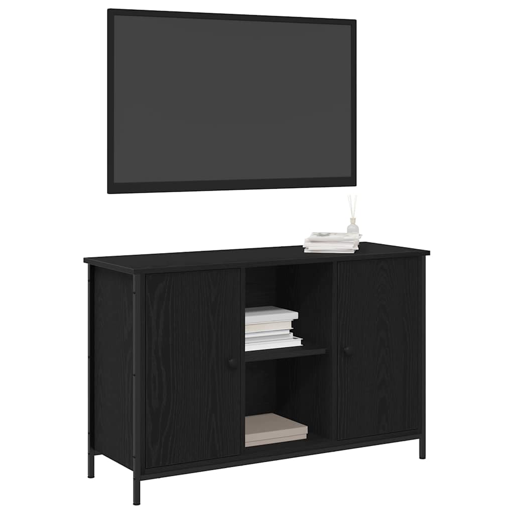 TV-møbelsæt Sort eg 101 x 35 x 65 cm Konstrueret træ
