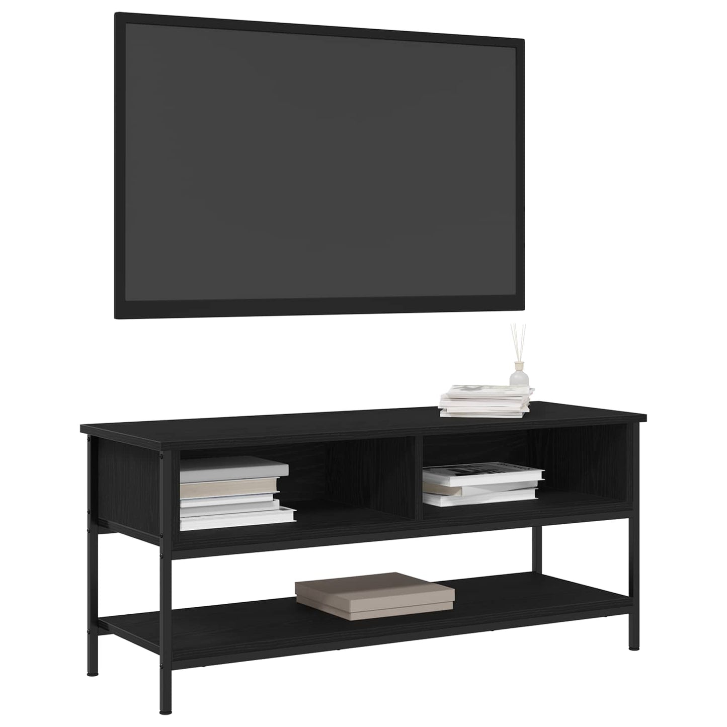 TV-møbelsæt Sort eg 100 x 35 x 45 cm Konstrueret træ