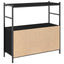 Bogreol Sort eg 80 x 30 x 78.5 cm Konstrueret træ