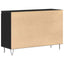 Sideboard med skuffe Sort eg 101,5 x 35 x 70 cm Konstrueret træ