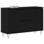 Sideboard med skuffe Sort eg 101,5 x 35 x 70 cm Konstrueret træ