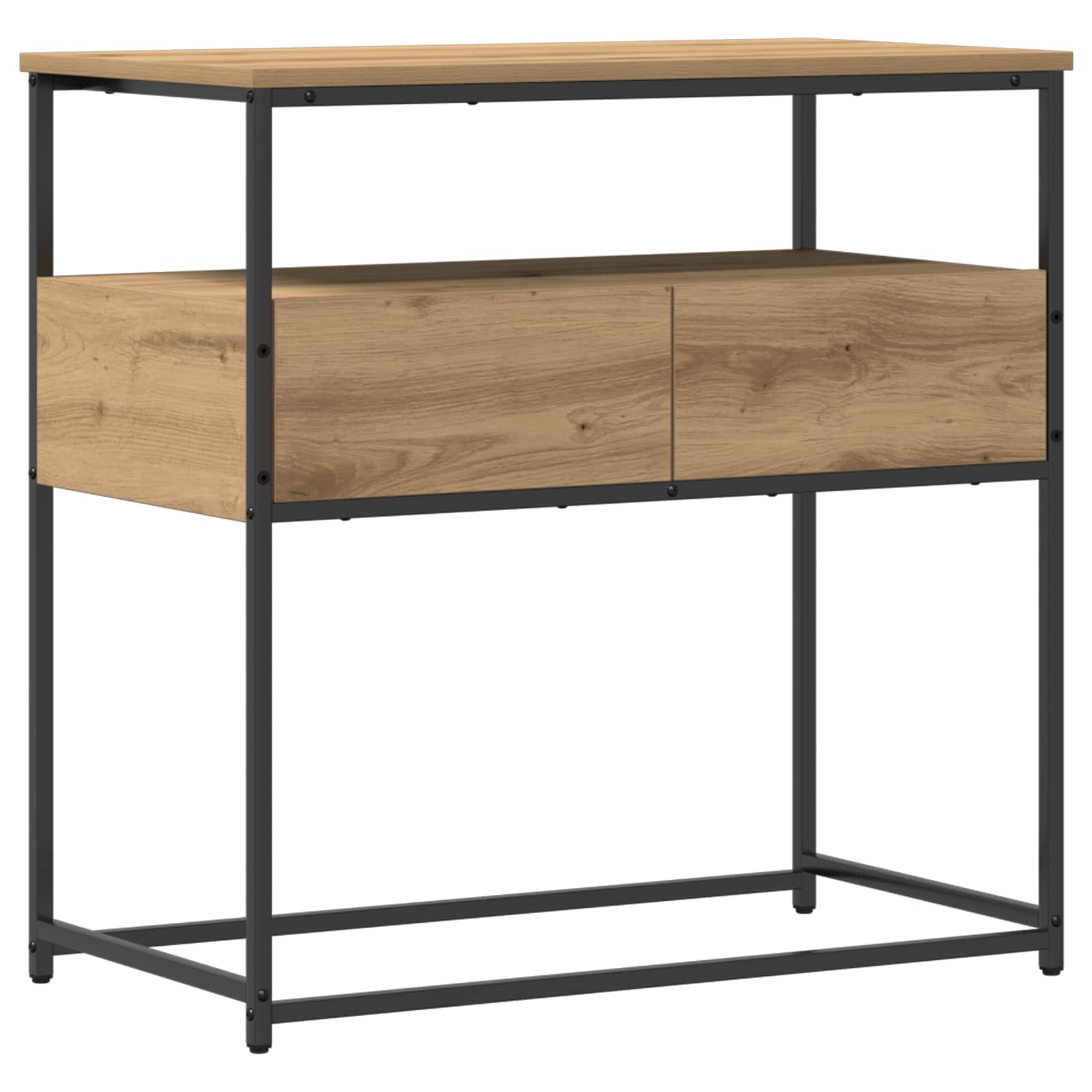 Konsolbord Artisan Egetræ 75 x 40 x 75 cm Konstrueret træ billede