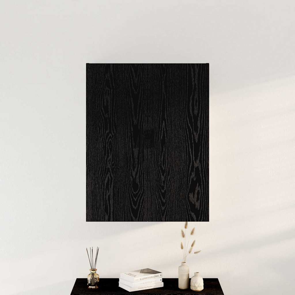Væghængt skab Sort eg 69,5 x 34 x 90 cm Konstrueret træ