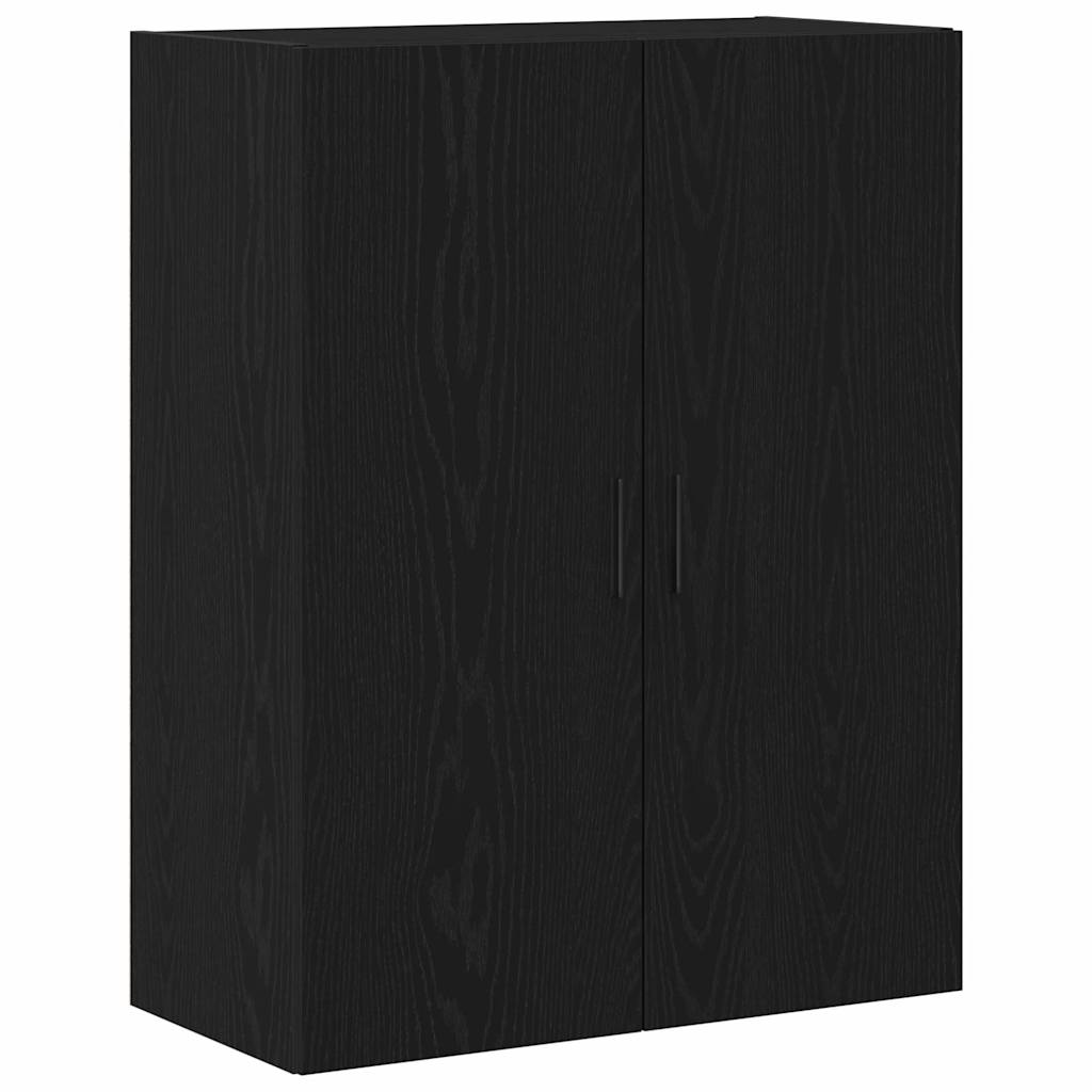 Væghængt skab Sort eg 69,5 x 34 x 90 cm Konstrueret træ