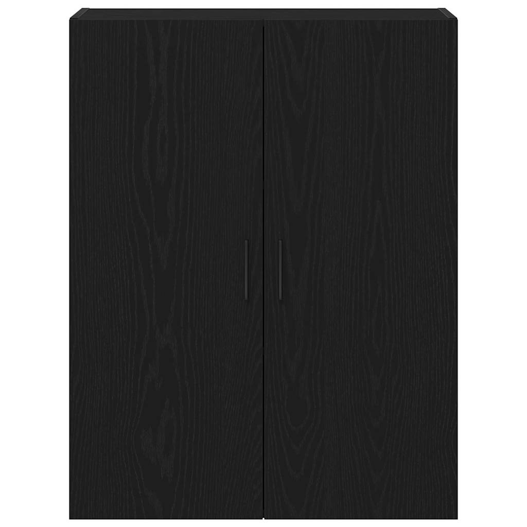 Væghængt skab Sort eg 69,5 x 34 x 90 cm Konstrueret træ