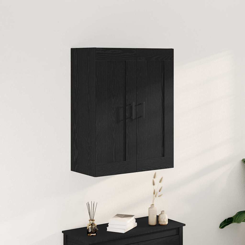 Væghængt skab Sort eg 69,5 x 34 x 90 cm Konstrueret træ