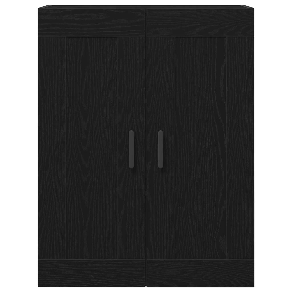 Væghængt skab Sort eg 69,5 x 34 x 90 cm Konstrueret træ