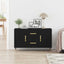 Sideboard med skuffe Sort eg 100 x 36 x 60 cm Konstrueret træ