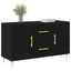 Sideboard med skuffe Sort eg 100 x 36 x 60 cm Konstrueret træ