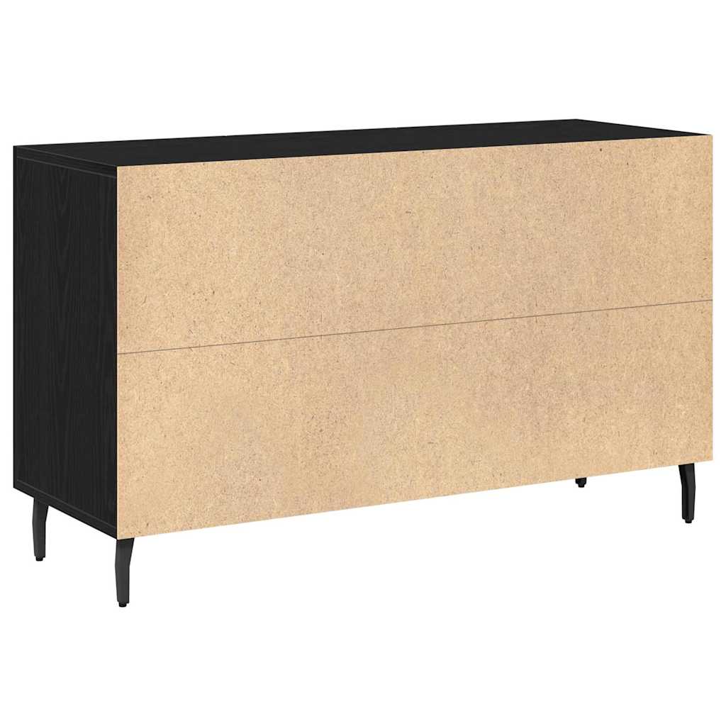 Sideboard med skuffe Sort eg 100 x 36 x 60 cm Konstrueret træ