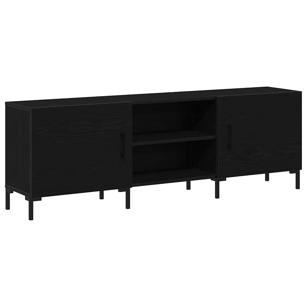 TV-møbelsæt Sort eg 150 x 30 x 50 cm Konstrueret træ