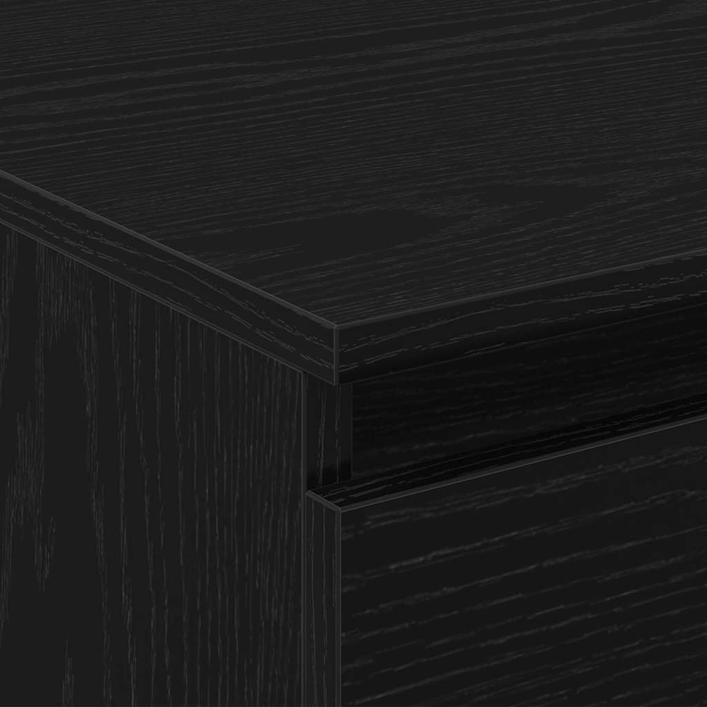 Sofabord med skuffe Sort eg 90 x 50 x 36,5 cm Konstrueret træ