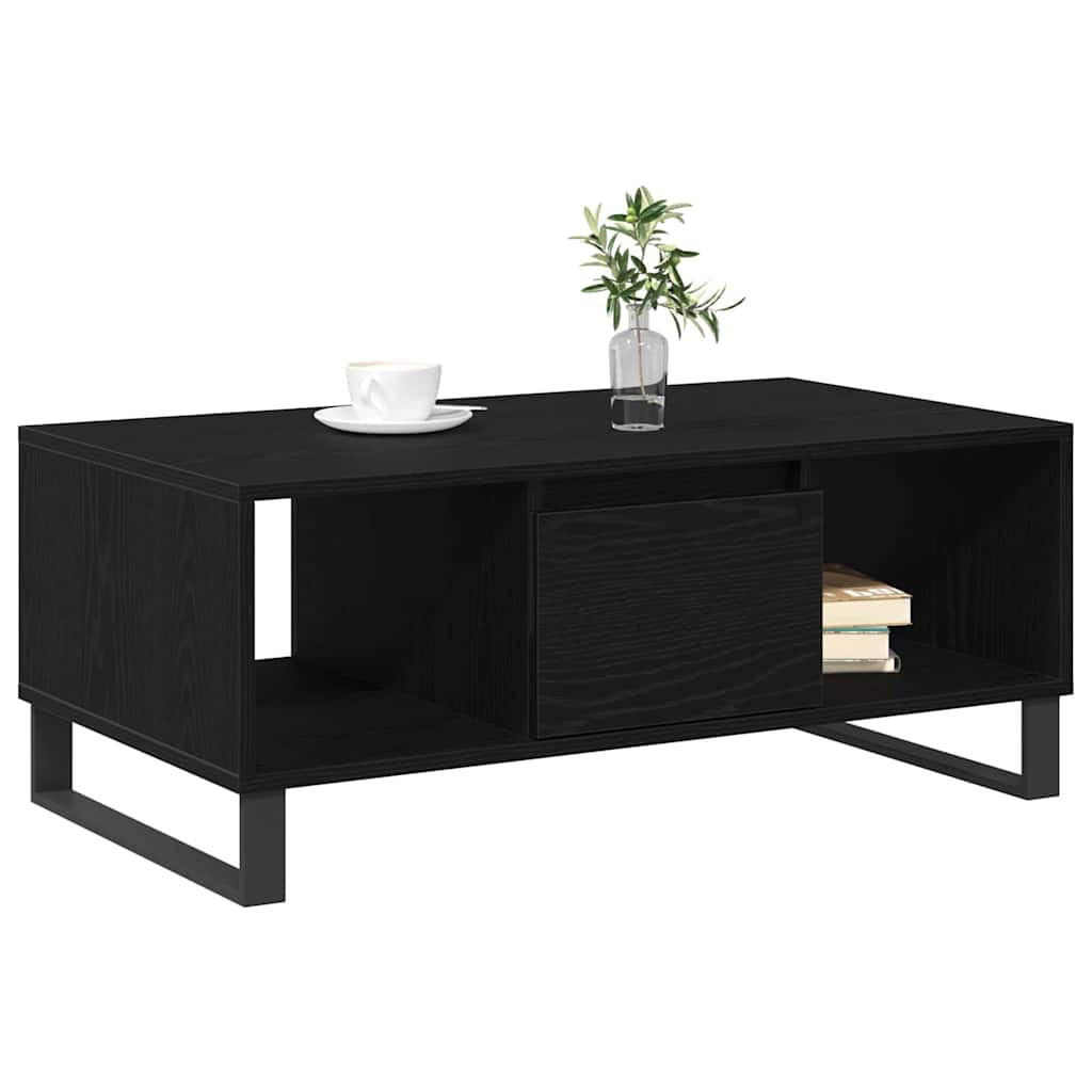 Sofabord Sort eg 90 x 50 x 36.5 cm Konstrueret træ
