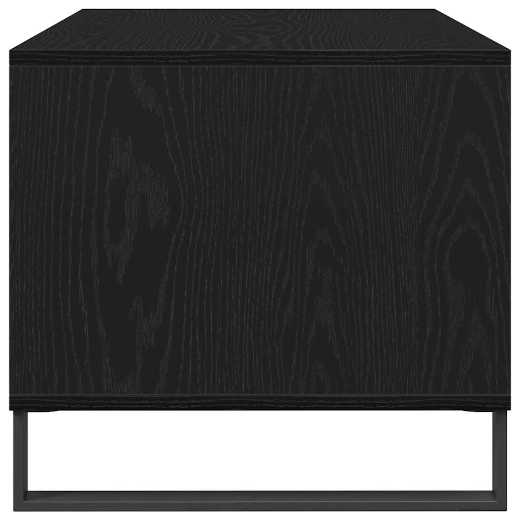 Sofabord med skuffe Sort eg 90 x 49 x 45 cm Konstrueret træ