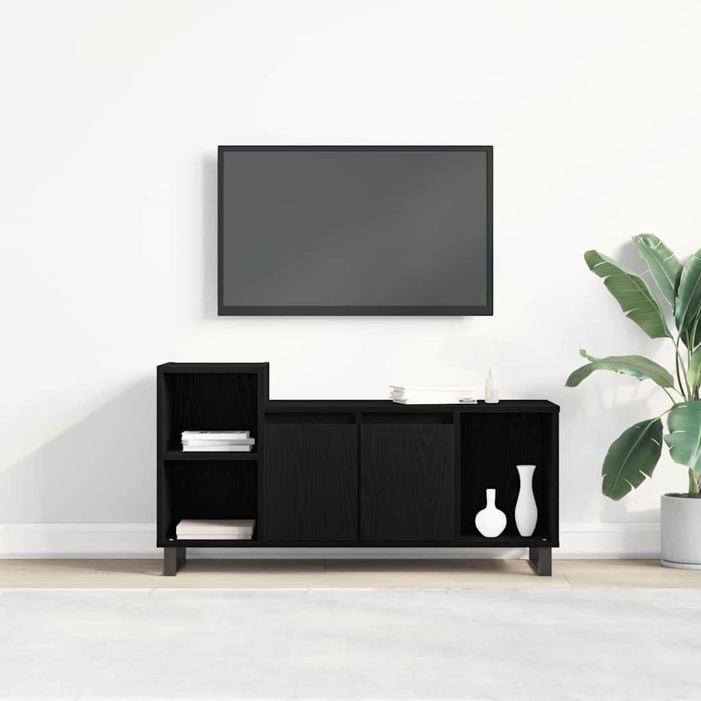 TV-møbelsæt Sort eg 100 x 35 x 55 cm Konstrueret træ