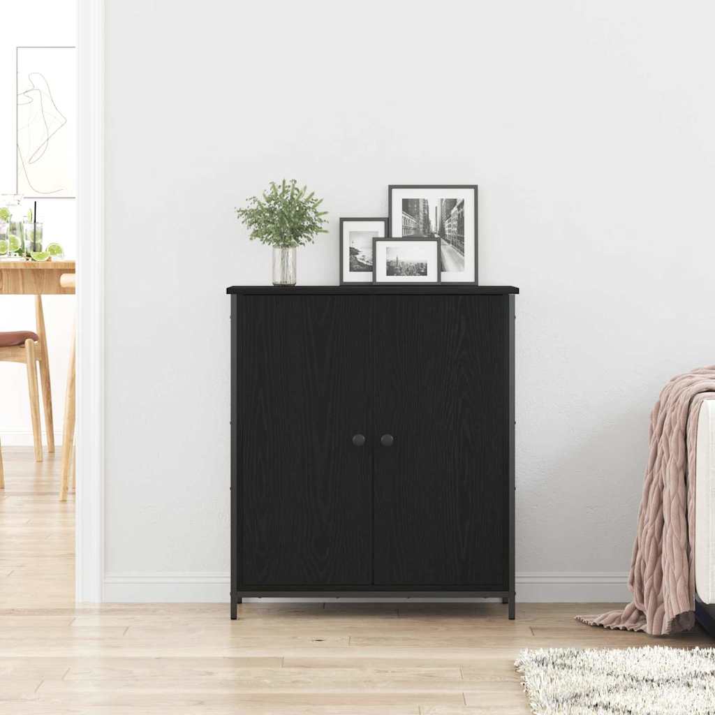 Sideboard Sort eg 70 x 30 x 80 cm Konstrueret træ