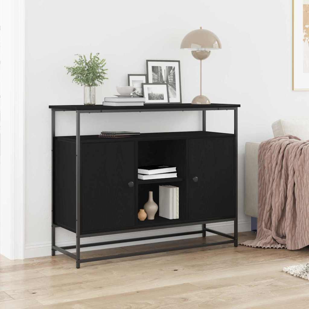 Sideboard Sort eg 100 x 35 x 80 cm Konstrueret træ