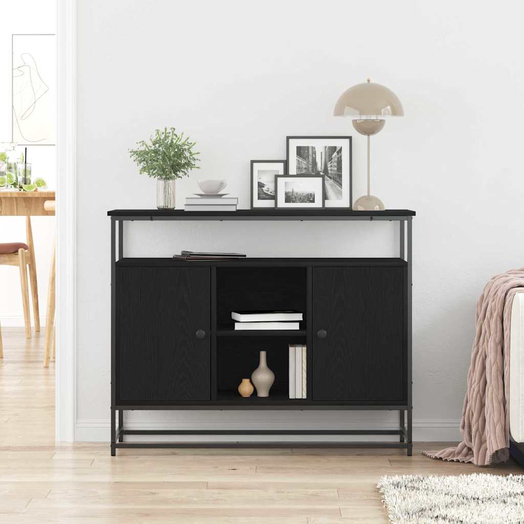 Sideboard Sort eg 100 x 35 x 80 cm Konstrueret træ
