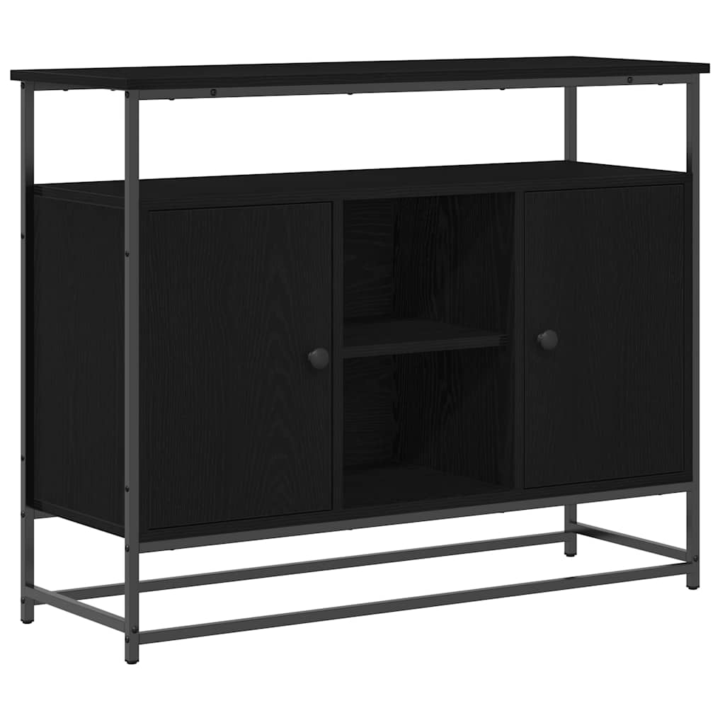 Sideboard Sort eg 100 x 35 x 80 cm Konstrueret træ