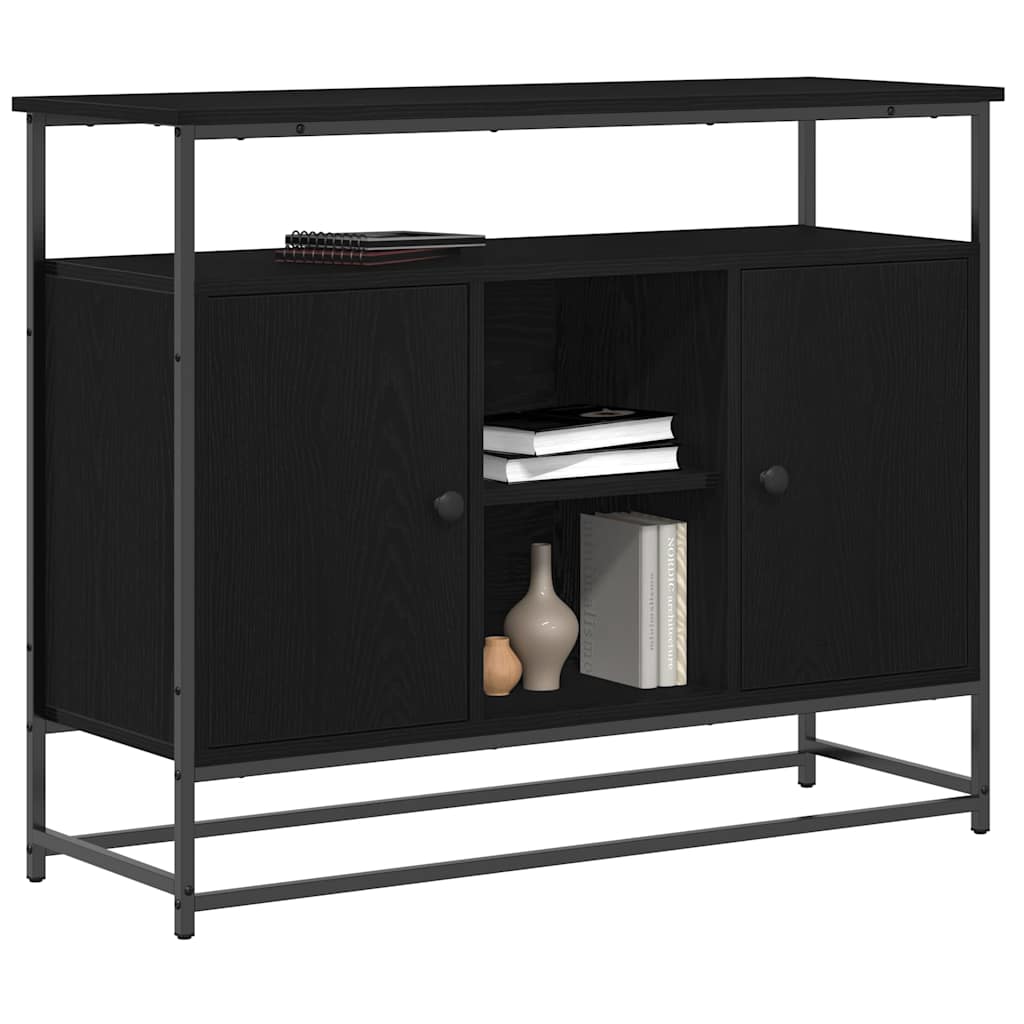 Sideboard Sort eg 100 x 35 x 80 cm Konstrueret træ