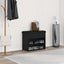 Opbevaringsbænk Sort eg 62 x 32 x 50 cm Konstrueret træ