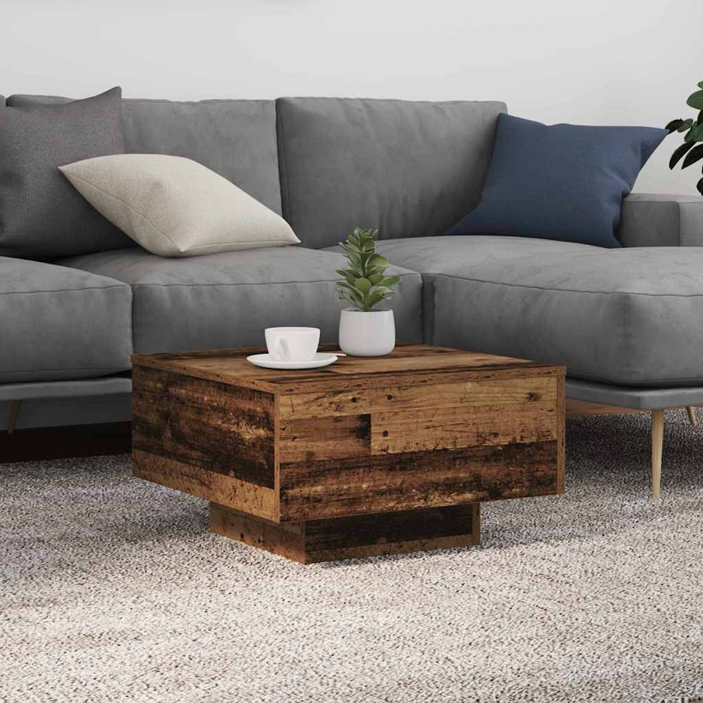 Sofabord Gammelt træ 55 x 55 x 31 cm Konstrueret træ