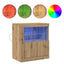 LED Sideboard Brun 60,5 x 37 x 67 cm Konstrueret træ