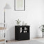 LED Sideboard Sort 60,5 x 37 x 67 cm Konstrueret træ
