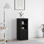 LED Sideboard Sort 41 x 37 x 100 cm Konstrueret træ