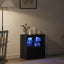 LED Sideboard Sort 60,5 x 37 x 67 cm Konstrueret træ