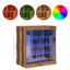 LED Sideboard Gammelt træ 60,5 x 37 x 67 cm Konstrueret træ