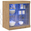 LED Sideboard Artisan Egetræ 60,5 x 37 x 67 cm Konstrueret træ