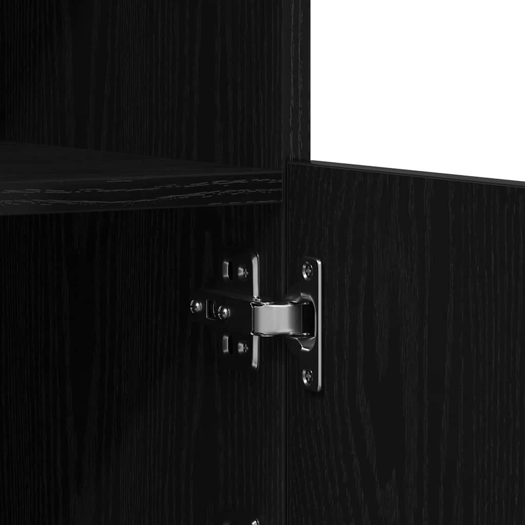 LED Sideboard Sort eg 60,5 x 37 x 100 cm Konstrueret træ