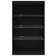 LED Sideboard Sort eg 60,5 x 37 x 100 cm Konstrueret træ