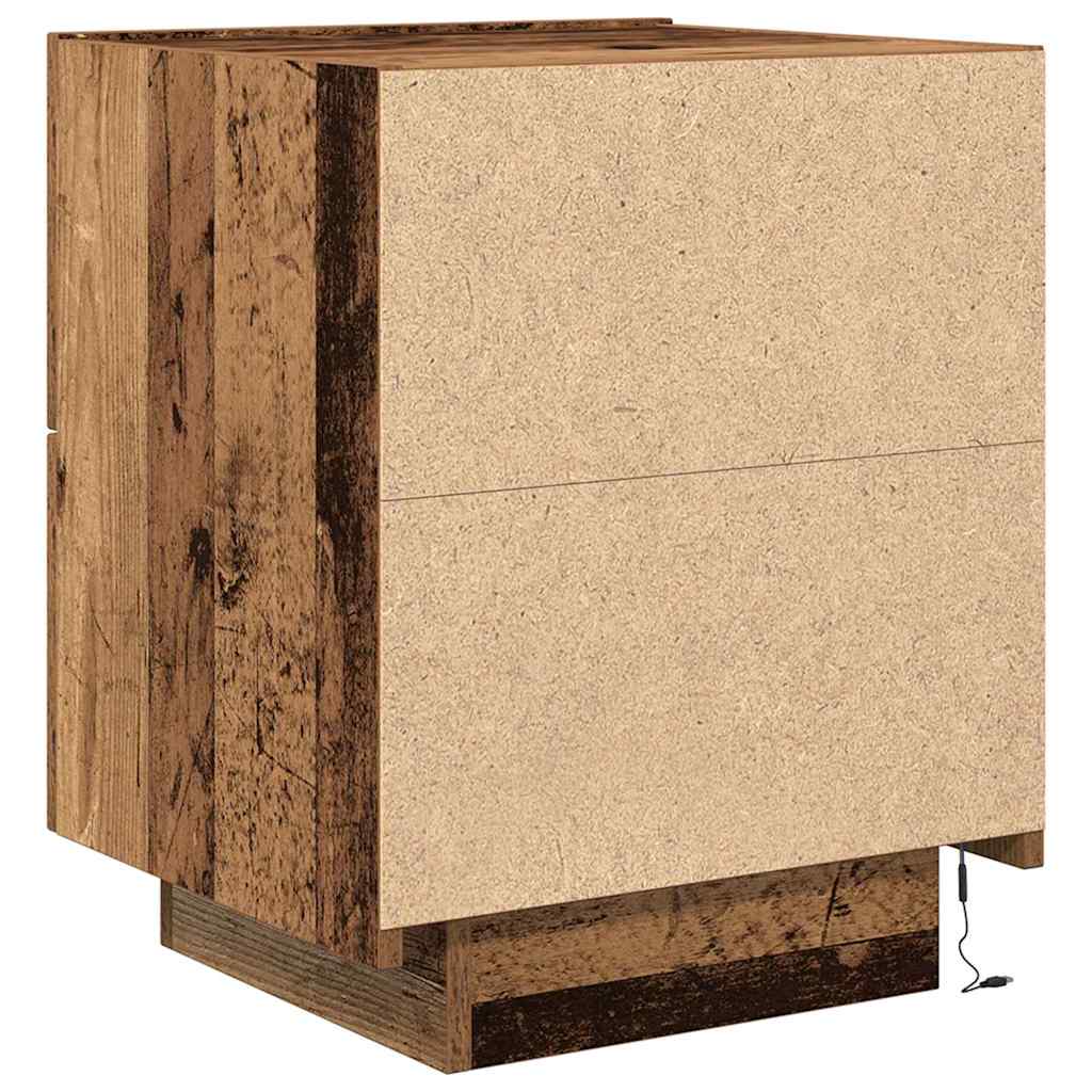 Natskab 2 pcs Gammelt træ 45 x 40 x 55 cm Konstrueret træ