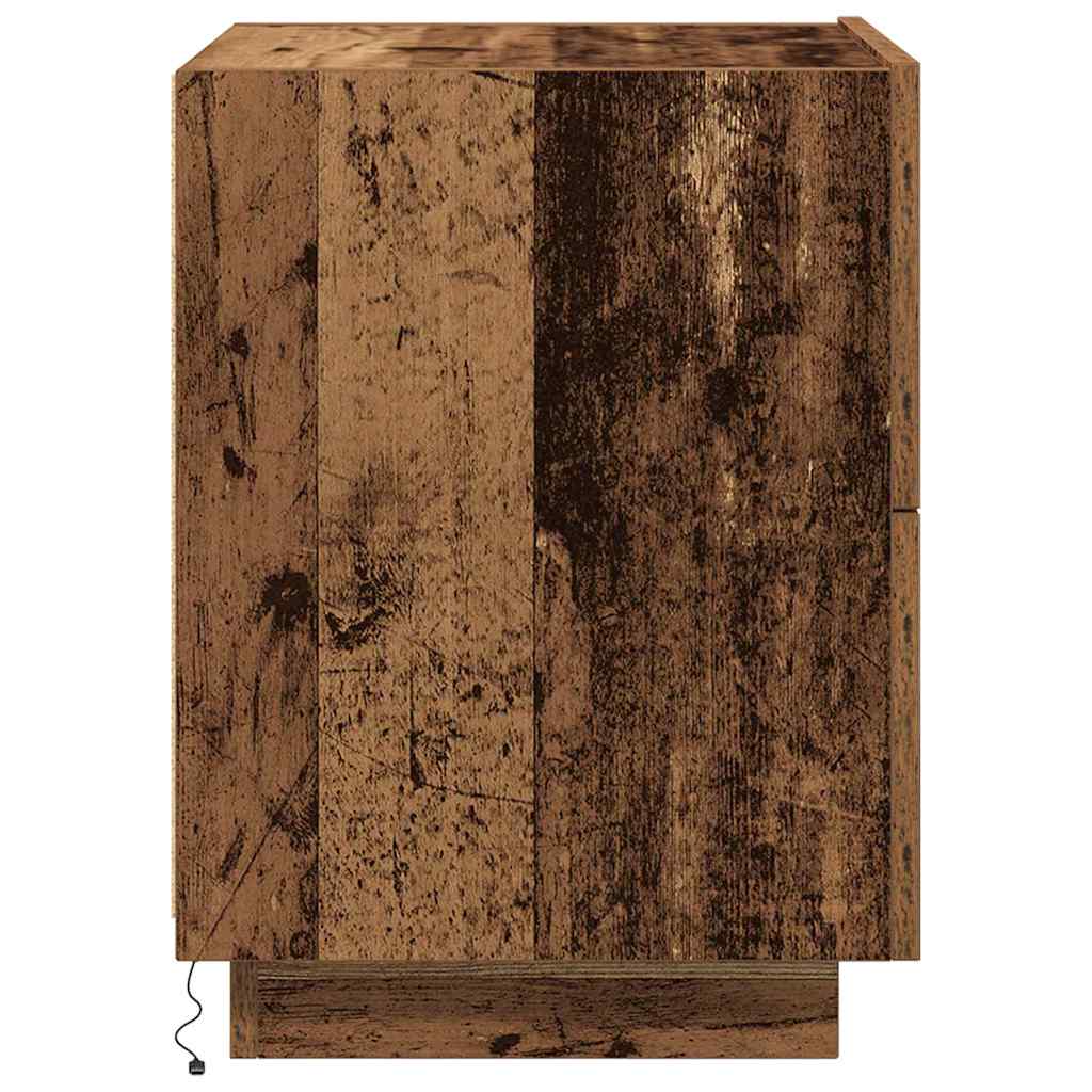 Natskab 2 stk. Gammelt træ 45 x 40 x 55 cm Konstrueret træ