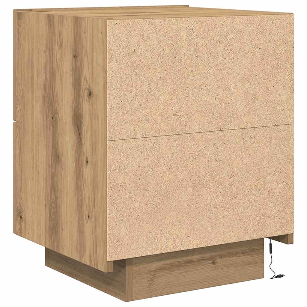Natskab 2 pcs Artisan Egetræ 45 x 40 x 55 cm Konstrueret træ