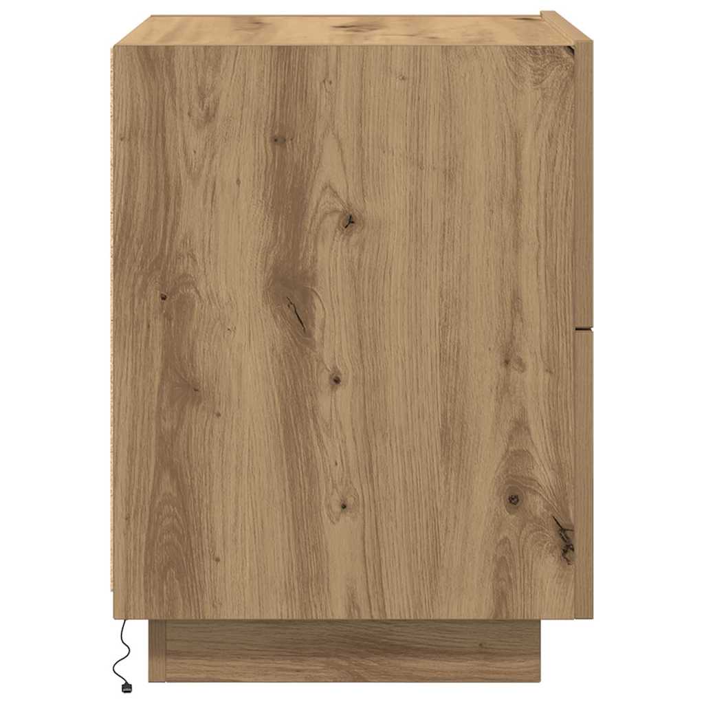 Natskab 2 pcs Artisan Egetræ 45 x 40 x 55 cm Konstrueret træ