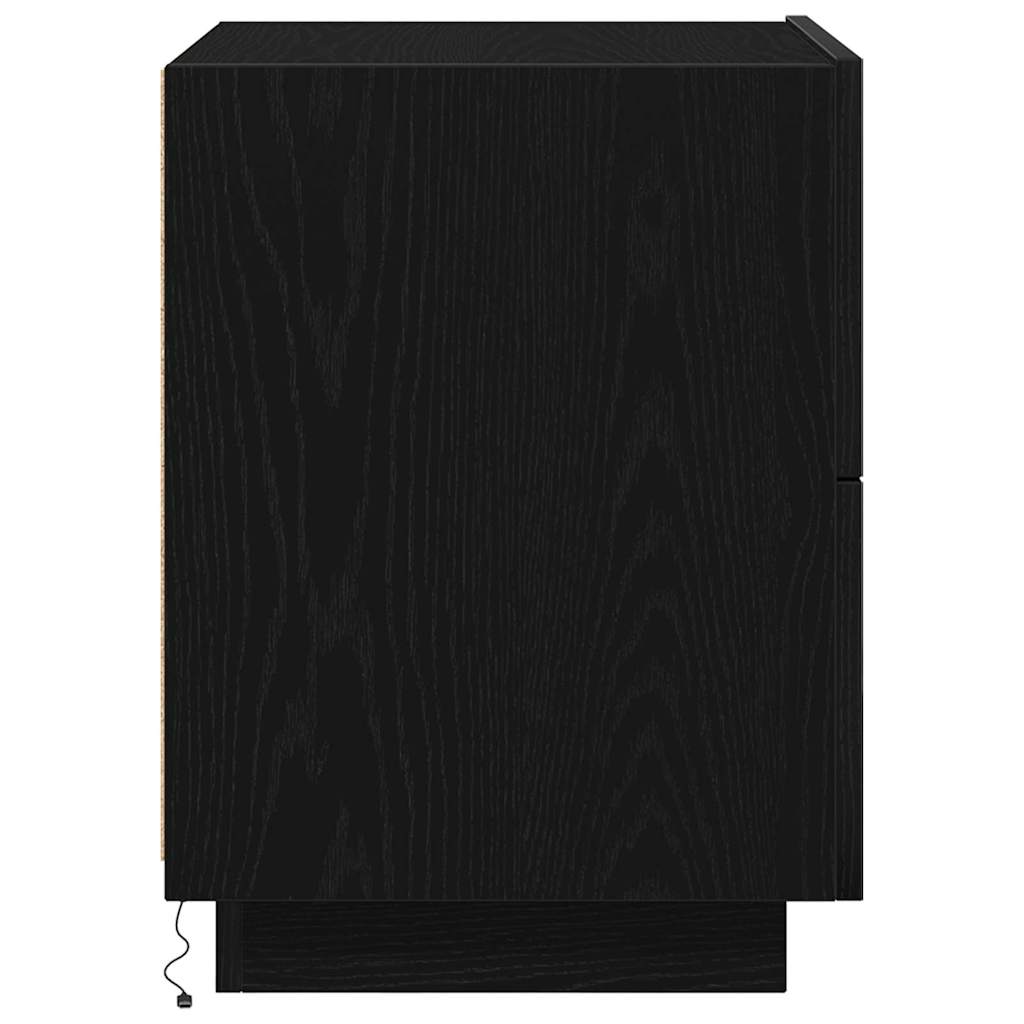 Natskab med skuffe Sort eg 45 x 40 x 55 cm Konstrueret træ