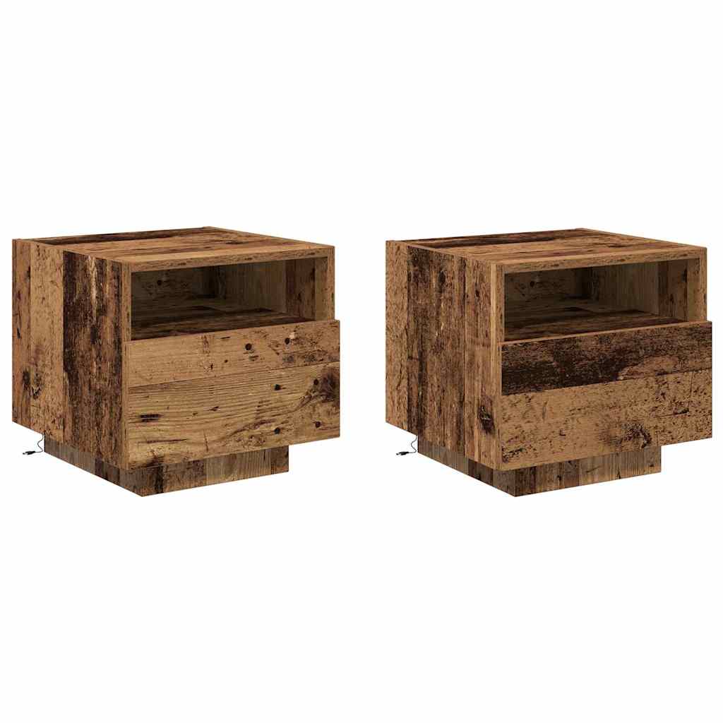 Natskab 2 pcs Gammelt træ 40 x 39 x 37 cm Konstrueret træ