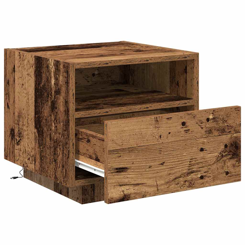 Natskab 2 pcs Gammelt træ 40 x 39 x 37 cm Konstrueret træ