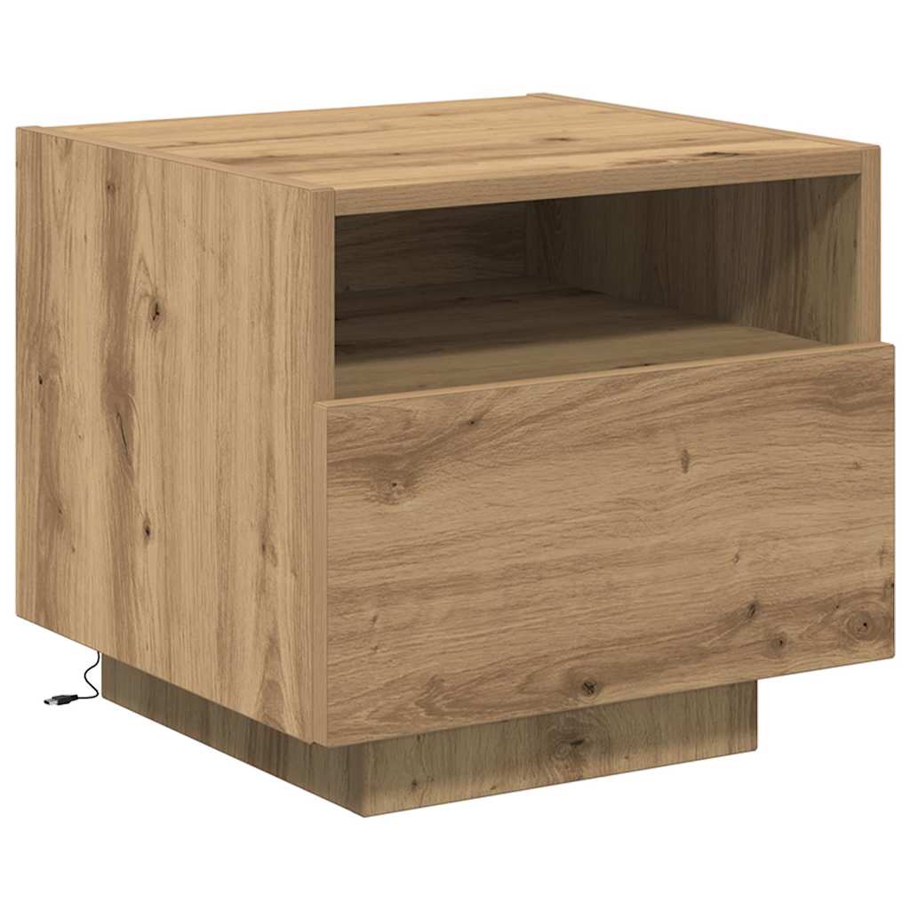 Natskab 2 pcs Artisan Egetræ 40 x 39 x 37 cm Konstrueret træ