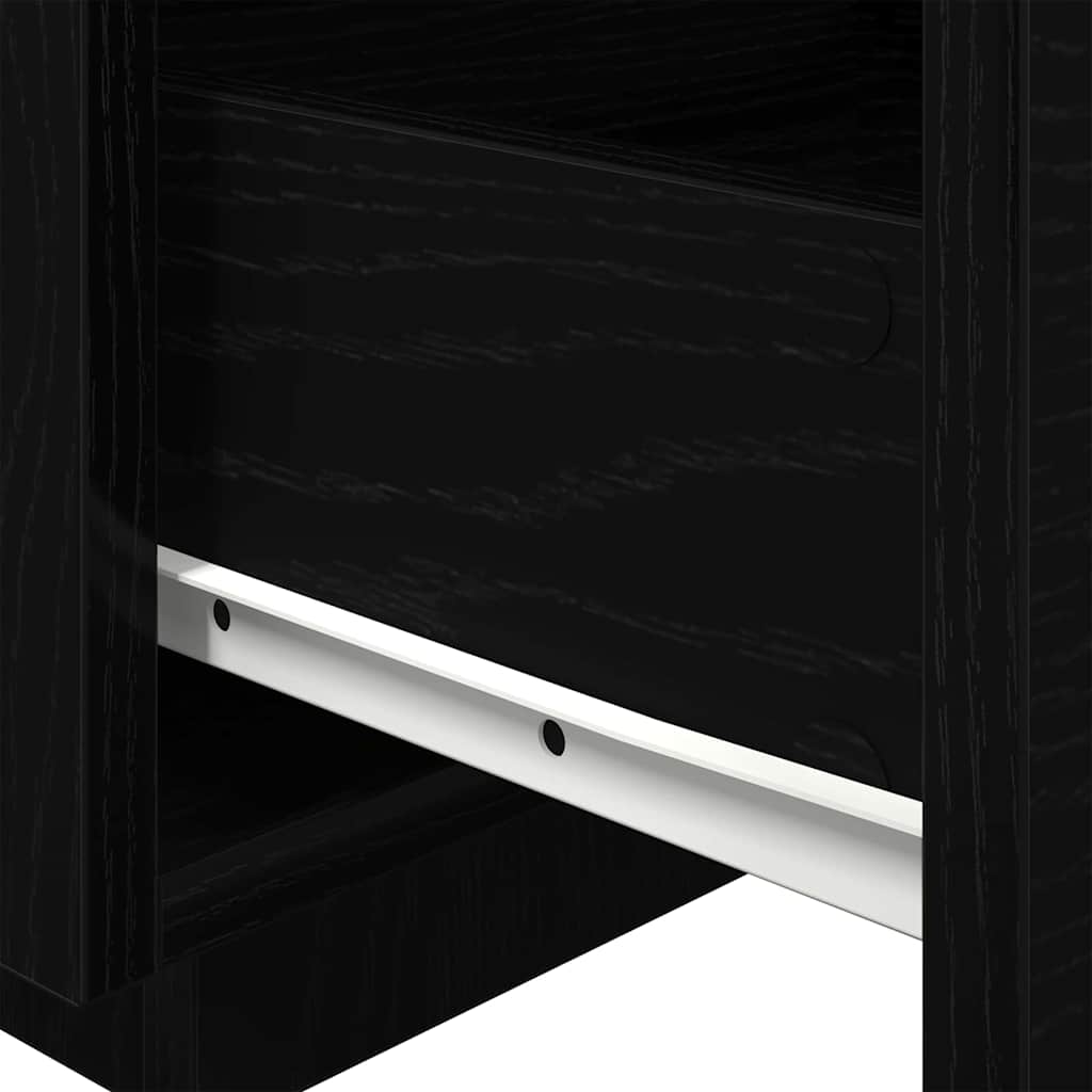 Natskab 2 pcs Sort eg 40 x 39 x 37 cm Konstrueret træ