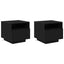Natskab 2 pcs Sort eg 40 x 39 x 37 cm Konstrueret træ