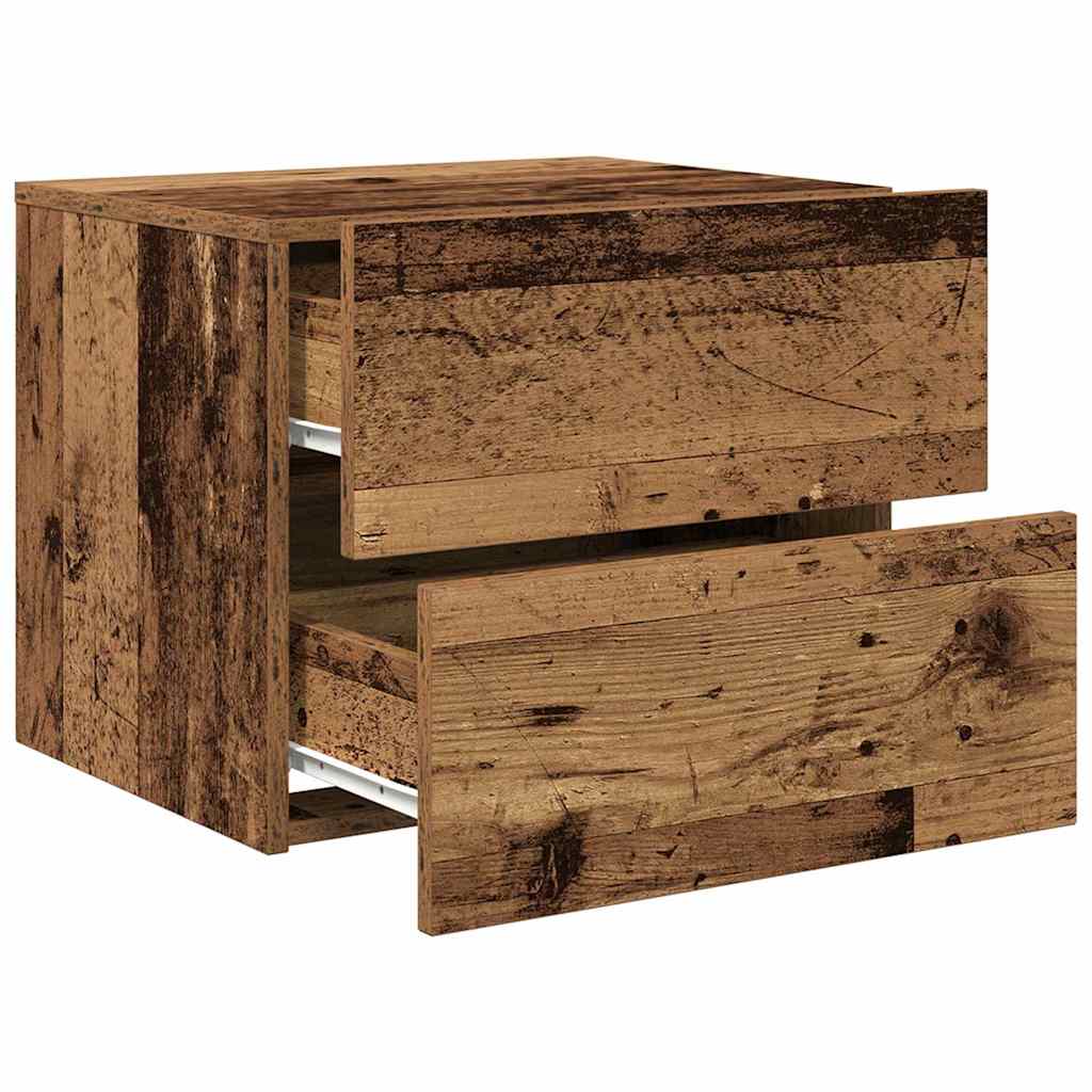 Natskab 2 pcs Gammelt træ 50 x 39 x 41 cm Konstrueret træ