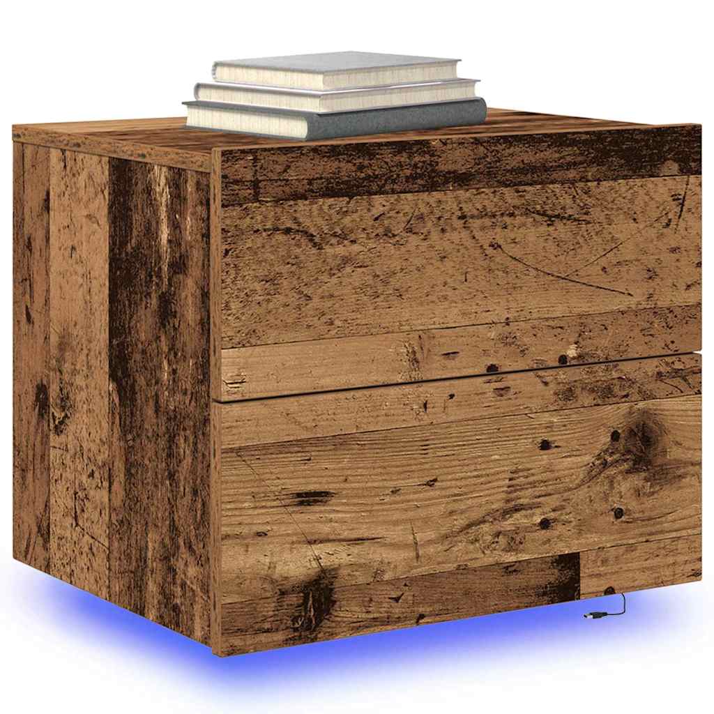 Natskab 2 pcs Gammelt træ 50 x 39 x 41 cm Konstrueret træ