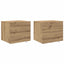 Natskab 2 pcs Artisan Egetræ 50 x 39 x 41 cm Konstrueret træ